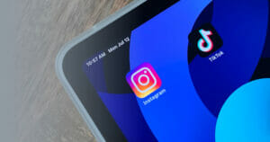 Photo of instagram and TikTok on screen