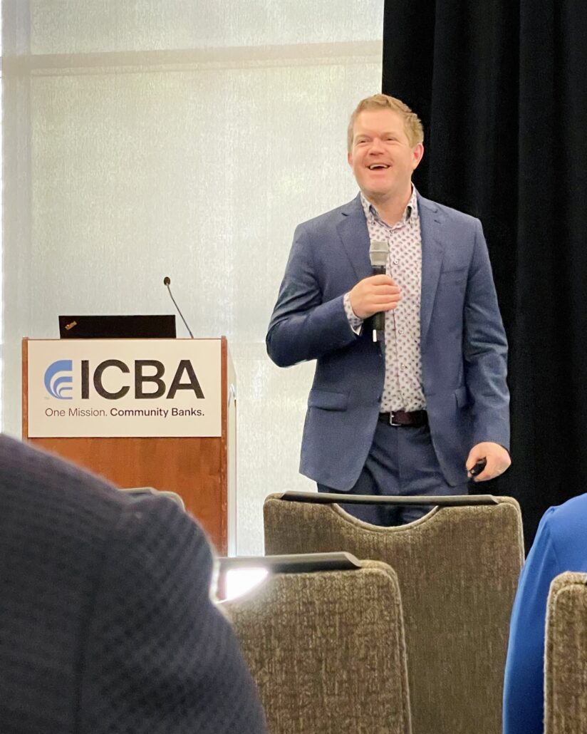 Ben presenting at ICBA Live