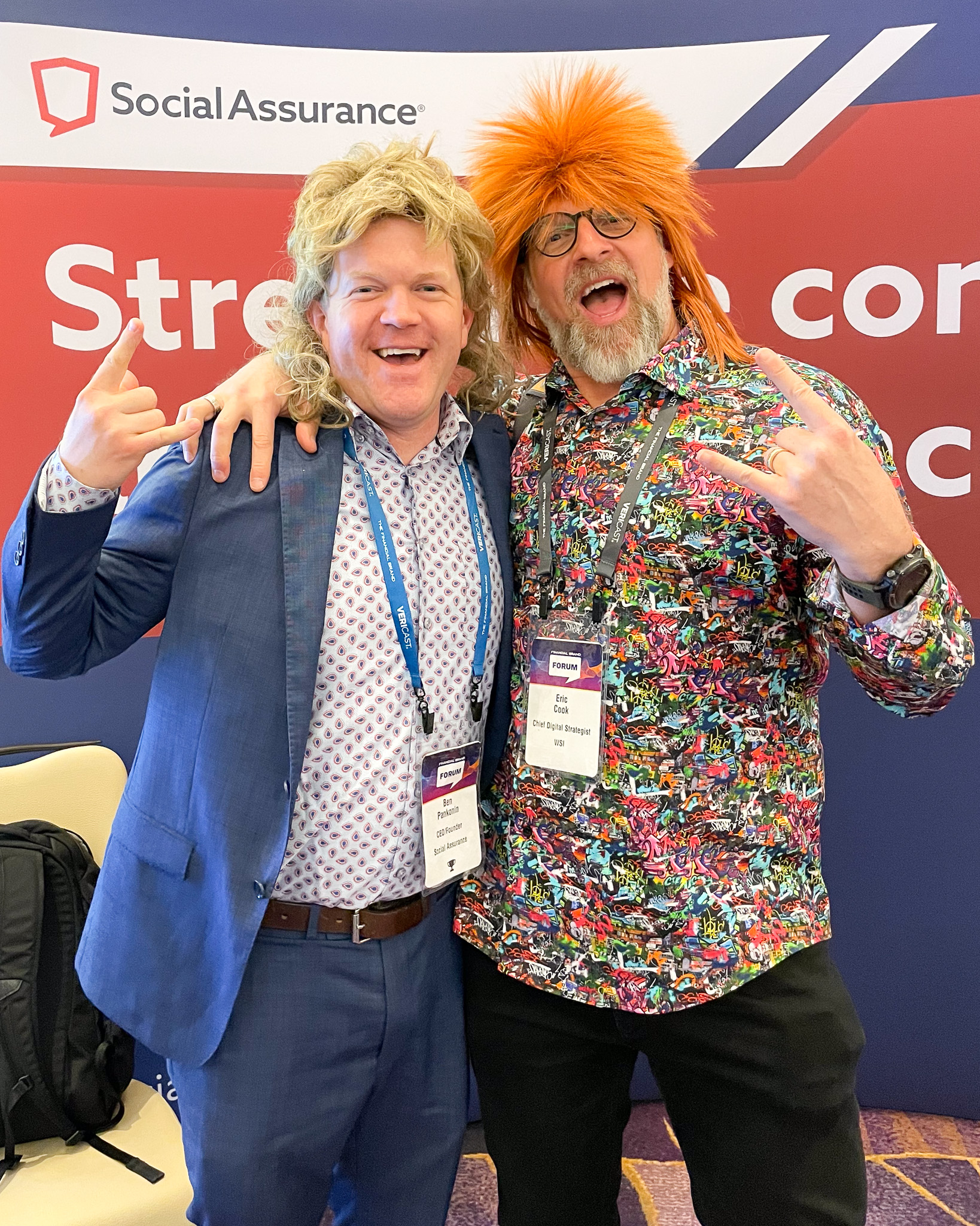 Ben posing with a Financial Brand attendee.