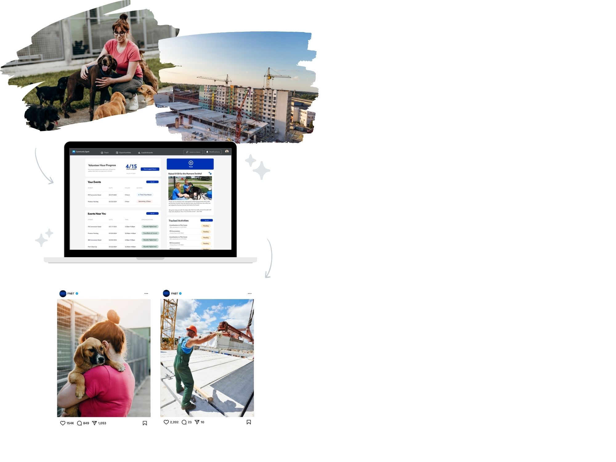 Community concept illustration on Community Spark page
