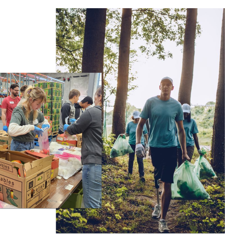 Volunteer Flip illustration on Community Spark page