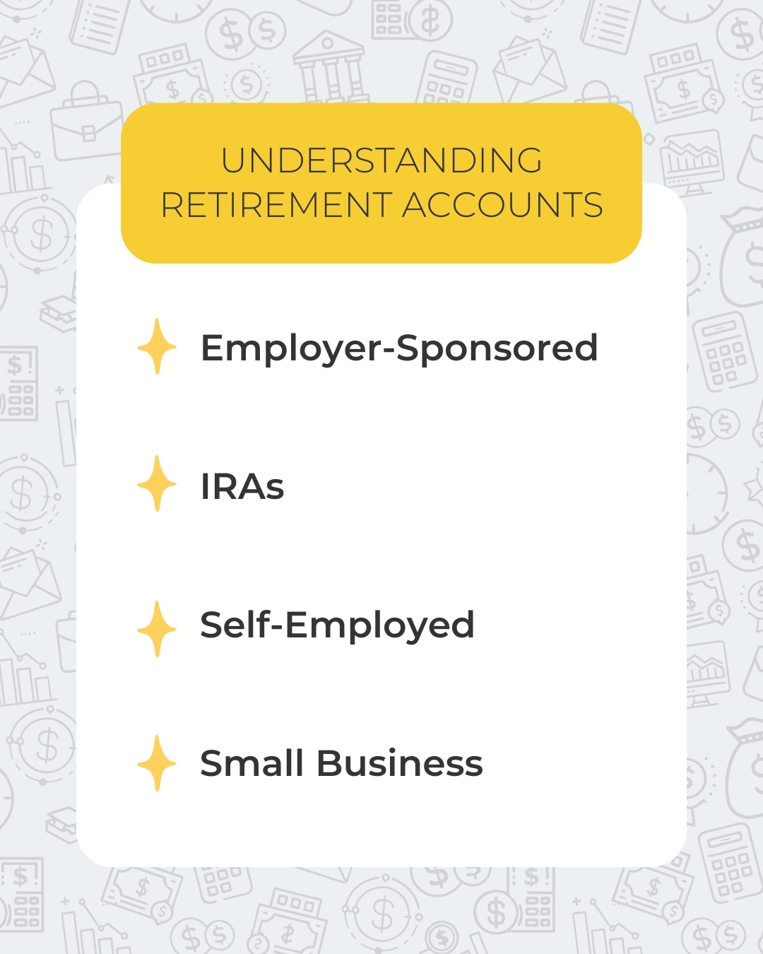 Understanding Retirement Accounts social media graphic