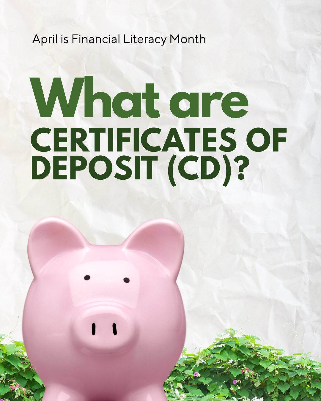 What are Certificates of Deposit (CD) social media graphic