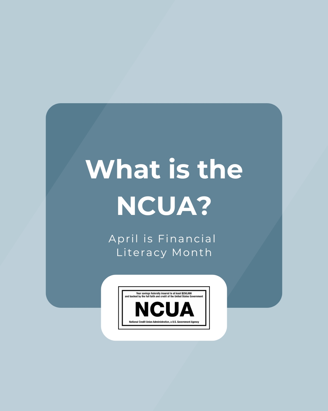 What is the NCUA social media graphic
